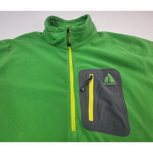 Eddie Bauer Pullover Mens XLT First Ascent Fleece‎ Green Soft Sweatshirt Light